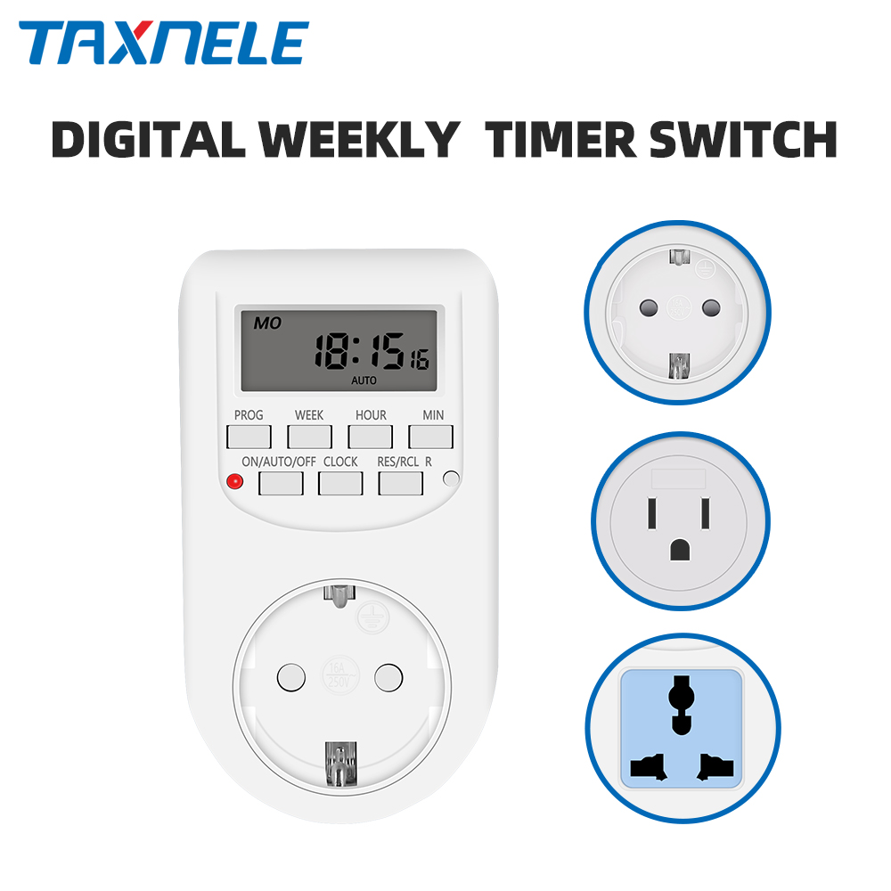 Kitchen Appliances Outlet - Dijital Zamanlayıcı Anahtarı Elektronik 12/24 Saat