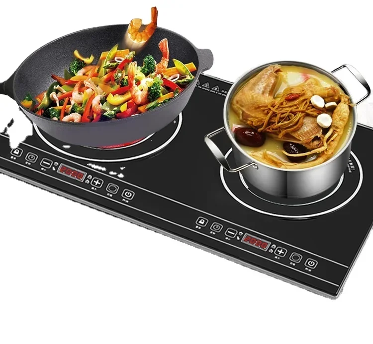 Induction Cooktop Portable - Taşınabilir Elektrikli Çift Ocak 2000W+2000W İndüksiyonlu