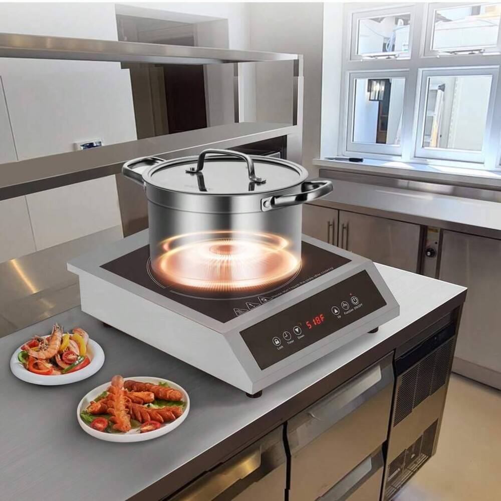 Induction Cooktop Portable - Taşınabilir Ocak, 1800W Ticari Brülör, 9