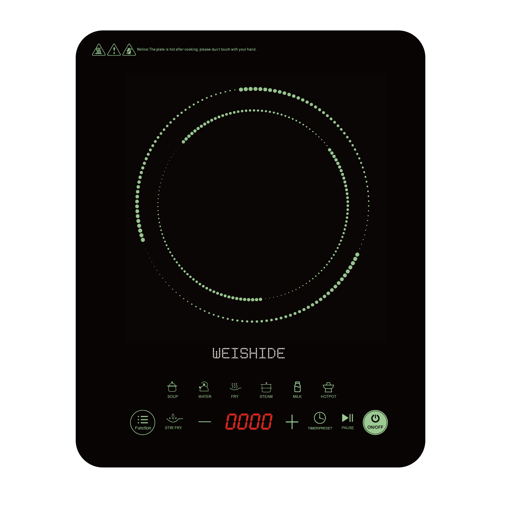 Induction Cooktop Portable - Çok Fonksiyonlu İndüksiyon Ocak Seramik 1200W-1800W