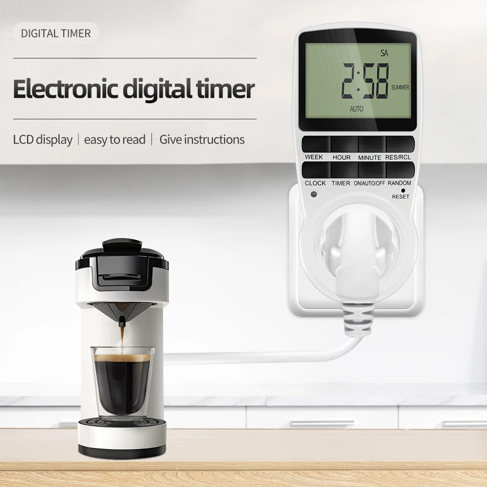 Kitchen Appliances Outlet - Elektronik Dijital Zamanlayıcı Anahtarı AB Programlanabilir