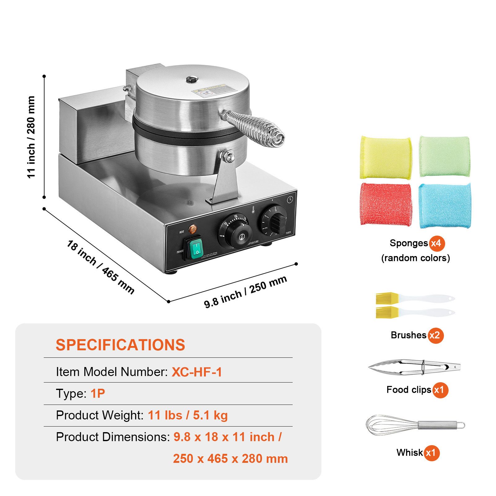 Ticari Waffle Makinesi, 1230W  - Waffle Iron Belgian incelemesi ve fiyatı