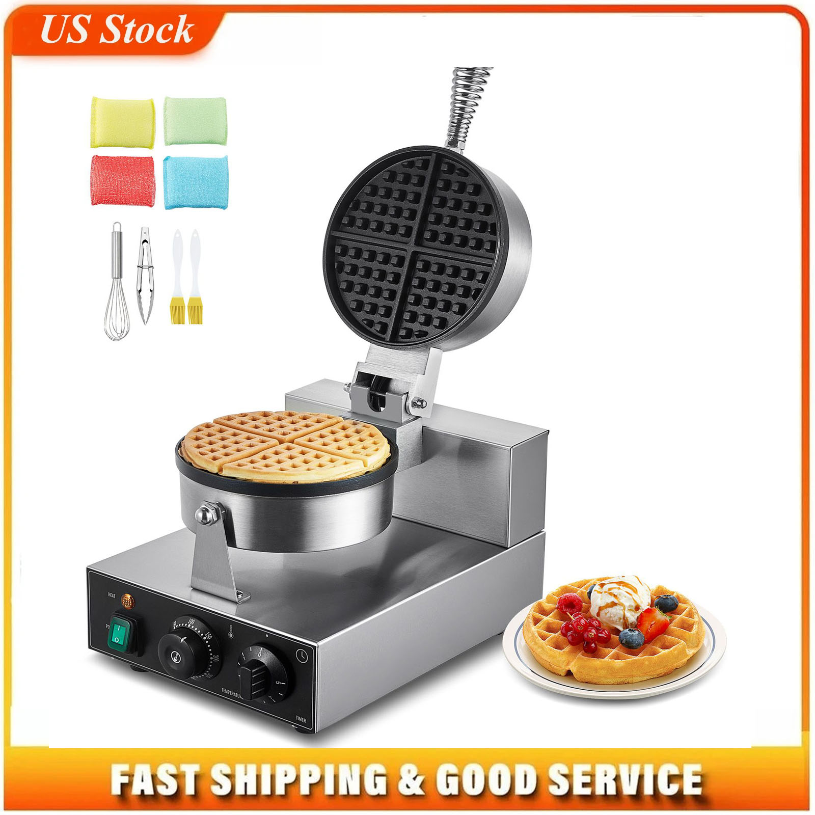 Ticari Waffle Makinesi, 1230W  - Waffle Iron Belgian incelemesi ve fiyatı